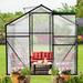 Euker Walk-in Polycarbonate Greenhouse Aluminum/Polycarbonate Panels in Black/Gray | 82.6772 H x 96.4567 W x 148.0315 D in | Wayfair