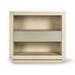 Hadal Solid Wood Nightstand Wood/Upholstered in Brown/Gray Jonathan Charles Fine Furniture | 29.5 H x 32 W x 19 D in | Wayfair 001-1-800-KOT