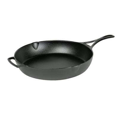 Lodge BL39SK 12" Round Cast Iron Skillet w/ Handles, Black