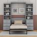 Hokku Designs Orian Murphy Bed Wood in Brown/Gray | 85.2 H x 75.2 W x 85.7 D in | Wayfair A2B0925AC7B441698A459D0FDCAAD585