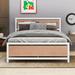 Ebern Designs Veronike Metal Panel Storage Bed Metal in White | 39.5 H x 55.6 W x 76.7 D in | Wayfair 85713CDAE158412586089C400189C519