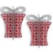 The Holiday Aisle® 2 Pack 13.5" Gold & Silver 3D Gift Box in Red/Gray | 13 H x 10.5 W x 10.5 D in | Wayfair C9F14A279B0B4208925B19DAB351F392