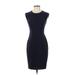 Rebecca Taylor Cocktail Dress - Sheath High Neck Sleeveless: Blue Print Dresses - Women's Size 0