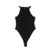 Shein Bodysuit: Black Print Tops - Women's Size Medium