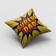 Customised Digital printing Super Dad cushion cover with Cushion Inner Insert Pad