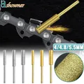 3/4/5/6PCS Diamond Coated Cylindrical Burr 4/4.8/5.5mm Chainsaw Sharpener Stone File Chain Saw