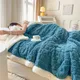 Thick Lamb Wool Winter Blanket Double Side Solid Color Flannel Throw Blanket for Sofa Bed