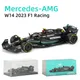 Bburago 1:43 mercedes amg w14 e leistung #44 statische simulation druckguss legierung modell f1 renn