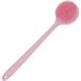 DNC Soft Silicone Back Scrubber Shower Bath Body Brush with Long Handle (Pink)