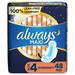 Always Maxi Overnight Pads with Wings Size 4 Overnight Unscented 48 Ct