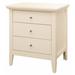 Modern 24-in Metal Knob Wood Nightstand with Three-Drawer