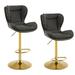 Costway Adjustable Bar Stool Set of 2 Leathaire Bar Chairs with Padded - See Details