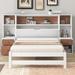 Twin Size Bookcase Platform Bed w/ Storage Headboard Nightstands