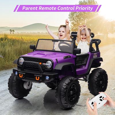 2 Seats 24V Ride on Truck with Remote Control Car Toy for 3-8 Kids