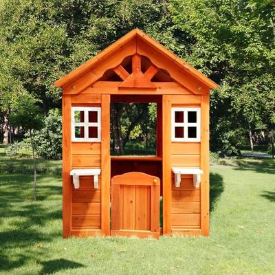 Outdoor Solid Wood Kids Game Garden House Playhouse