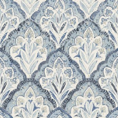 Chesapeake Mimir Blue Quilted Damask Wallpaper