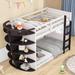 Boat-Shaped Theme Bunk Bed Creativity Kids Bed, Twin/Twin
