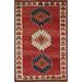 Kilim Qashqai Persian Vintage Rug Flatweave Red Tribal Wool Carpet - 5'2"x 8'0"