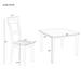 Classic 5 Piece Dining Table Set Industrial Wooden Kitchen Table and 4 Chairs for Dining Room