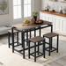 5-Piece Kitchen Counter Height Table Set, Industrial Dining Table with 4 Chairs