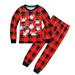 Quealent Boys Childrenscostume Male Big Kid Boy Track Suit Size 8 Kids Christmas Pajamas Long Sleeve Matching Holiday Set Toddler Boys Girls Kids 3 (Red 3-4 Years)