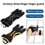Riguas 1Pcs Archery Protective Glove 3 Fingers Thickened Fingertip Left Right Hand Universal Traditional Recurve Bow Archery Shooting Guard for Archery