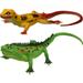 2 Pcs Squeeze Sensory Toyd Kids Reptile Artificial Lizard Pvc Child