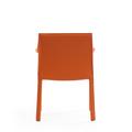 Ceets Chic and Modern Paris Dining Arm Chair Coral Orange Finish