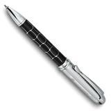 Charles-Hubert Black Croco Enameled Silver-tone Ballpoint Pen QGM13664