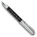 Charles-Hubert Black Croco Enameled Silver-tone Ballpoint Pen QGM13664