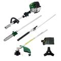 Backpack 38CC Gas Powered Weed Eater Sesslife 4 in 1 Grass Trimmer with Gas Pole Saw Hedge Trimmer Grass Trimmer Brush Cutter 2-Cycle Full Crankshaft Grass Edger Lawn Mower for Yard Garden Green