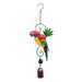 simhoa Parrot Wind Chime Bird Wind Chimes for Outsides Christmas Parrot Toy Garden Wind Chime Home Ornament for Outdoor Party Night Red