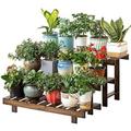 3-Tier Plant Stand/Pot Stand 3-Step Planter Holder Flower Pot Display Shelf Ladder Stand for Multiple Plants Freestanding Plants Rack for Home Garden Patio Balcony Indoor Outdoor