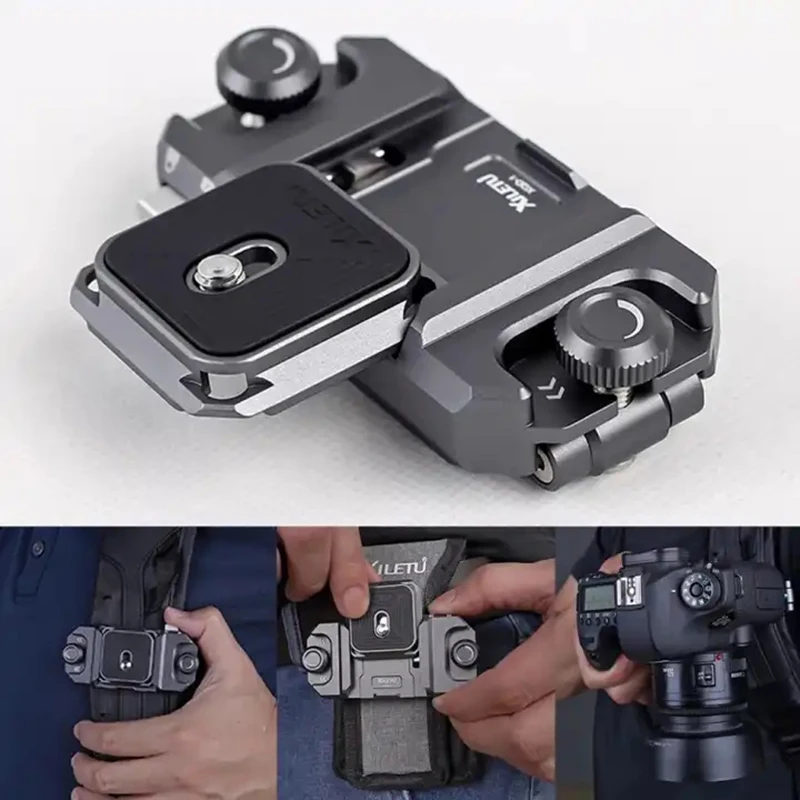 Morsetto per piastra a sgancio rapido universale per fotocamera DSLR Gimbal Arca Swiss Morsetto per fotocamera con adattatore per montaggio a cursore per treppiede con interruttore rapido