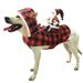 dianhelloya Dog Christmas Costume Running Santa Claus Riding on Pet Fasten Tape Thick Warm Plaid Color Matchubf Coat Dog Cat Hoodie Christmas Holiday Outfit Pet Xmas Dog Clothes for Xmas Red