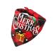 Christmas Day Pet Christmas Dog Bandanas Small Medium Large Dog Dog Cat Double Layer Can Supplies Teddy Triangle Towel Bib Front Print Reverse Plain Plaid Holiday Daily Dual Use