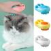 Yirtree Pet Bath Brush Silicone Dog Grooming Brush with Shampoo Dispenser Durable Comfortable Comb Pet Supply