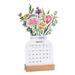 PRINxy 2024 Bloomy Flowers Desk Calendar-Vibrant Designs Portable Size-Versatile Organizer and Decor-Home Decoration Ornaments Multicolor B