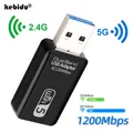 Adattatore Wifi 5G Adattatore WiFi USB 3.0 Scheda di rete wireless 1200Mbps Ricevitore Dongle Wifi Adattatore Lan Ethernet per PC portatile