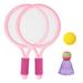 Aoanydony Kids Badminton Tennis Rackets Ball Set Garden Outdoor Toys Gift Pink 15.4 x 9.3 Inch