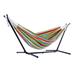 Vivere Double Polyester Easy Assemble Outdoor Hammock with Steel Stand Ciao