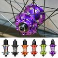 Riguas 1 Set Bicycle Hub High Strength Quick Release Corrosion Resistant Ultra-light Simple Installation Stable Aluminum Alloy Bike Hubs 32 Hole 6-Bolts Disc Brake Kit Bike Supplies