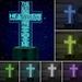 3D Illusion Jesus Cross Night Light Lamp 7 Colors Touch Switch USB Table Desk Lamp Creative Gift or Home Decorations