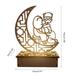 Wooden LED Lamp Ramadan Decoration Portable Eid Ramadan LED Night Light Table Ornament Ideal for Eid Ramadan Decoration