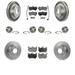 Transit Auto - Front Rear Wheel Bearings Coated Disc Brake Rotors And Ceramic Pads Kit (10Pc) For Porsche Cayenne Volkswagen Touareg With 330mm Diameter Rotor KBB-108659