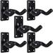 Sound harbor Guitar Wall Hanger Mount 5 Pack Guitar Hangers for Wall Black Guitar Hook Holder for Acoustic Electric Bass Guitar and More