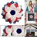 Hxoliqit Ndependence Day Wreath Patriot Wreath American Flag Red White Blue Ornament Wreath Storage Yard Decorations Outdoor