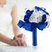 Bridal Artificial Bouquet Flowers for Wedding Decorations Props Accessories (Dark Blue)