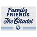 Citadel Bulldogs 34" x 24" Friends Family Wood Sign