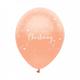 Rose Gold Christening Party Balloons | Baby Baptism Decorations x6